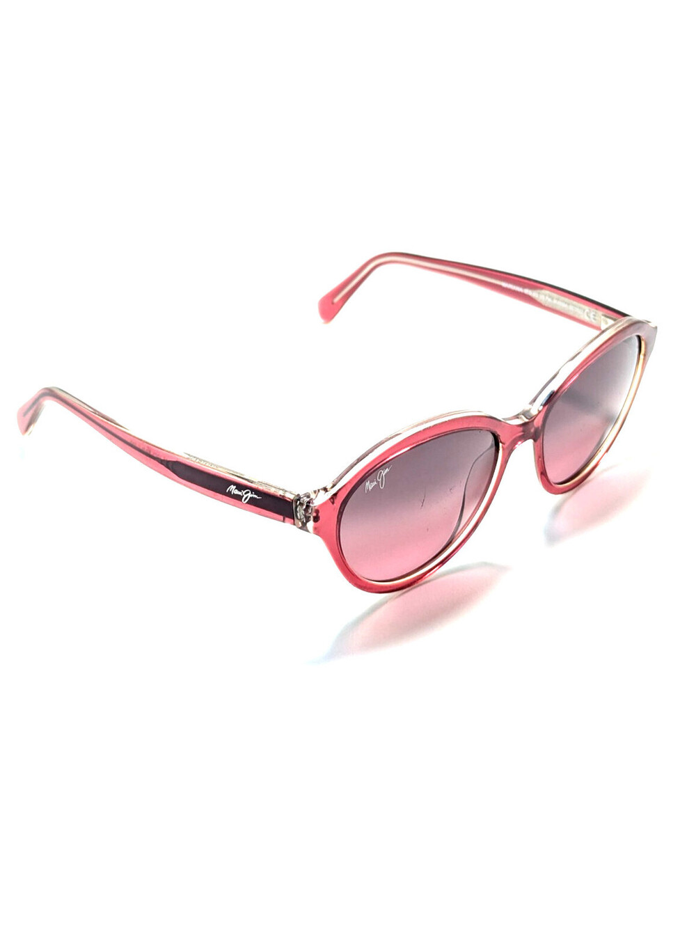 Maui Jim MJ828-520 Mariana Pink Gradient Red Rose Oval Sunglasses 55-18-140